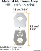 NACETURE Aluminum Alloy Rope Tensioner Tent Guyline Cord Adjuster - Image 2
