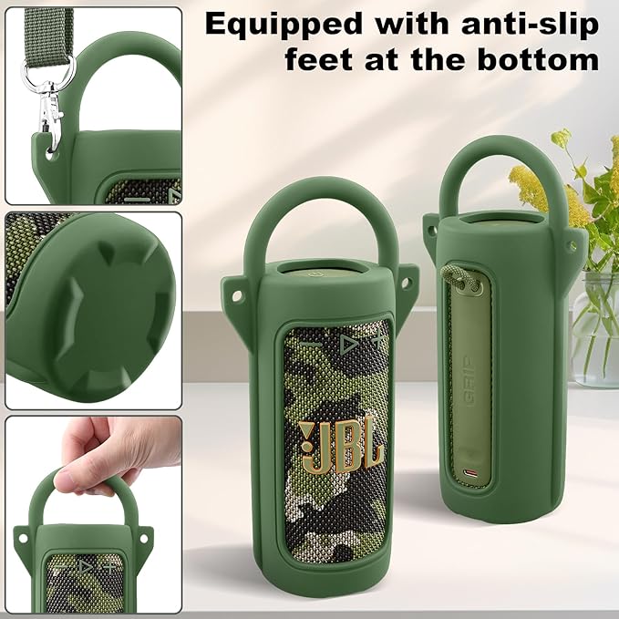 for JBL Grip Portable Waterproof Speaker Silicone Case, Portable Travel Soft - Image 4