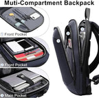 Slim Laptop Backpack for Men, Waterproof Expandable High Tech Business Work - Image 4