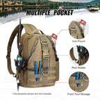 Piscifun Fishing Backpack with Rod Holder, Lightweight Sling Bag Storge Gear - Image 5