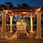 Mlambert 96FT 3-Color in 1 Dimmable Solar String Lights Outdoor, Remote Patio - Image 6