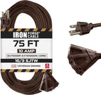 Iron Forge Cable 75ft Brown Outdoor Extension Cord by IronForgeCable