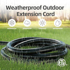 TiFFCOFiO Indoor Outdoor Extension Cord Waterproof, 30 Feet 3 Prong Power Cord - Image 5