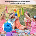 Sunnyray 14 Pack Collapsible Water Bottles Travel 17oz Silicone Portable - Image 5