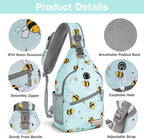ZOMAKE Sling Bag, Small Crossbody Sling Backpack, Water Resistant Shoulder - Image 6