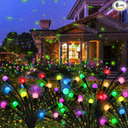 Kohlrabi Solar Garden Lights Outdoor, 6 Pack 48 LED Solar Firefly Lights by KohlrabiDecor
