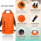 IDRYBAG Dry Bag for Kayaking Waterproof 2L/5L/10L/15L/20L, Small Dry Sack - Image 2