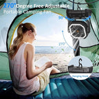 Portable Fan Rechargeable, 20000mAh Cordless Battery Powered Camping Fan - Image 5