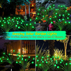 Kohlrabi Solar St Patricks Day Lights Outdoor, 2 Pack 16 LED Solar Green - Image 5