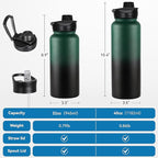 VEGOND 40 oz Insulated Water Bottle Stainless Steel Metal Water Bottles - Image 4