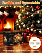 Twinkle Star 2 Pack 100 LED Star String Lights, Plug in Fairy String Lights - Image 4