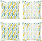 Ambesonne Pineapple Decorative Throw Pillow Case Pack of 4, Tropical Pattern of by Ambesonne