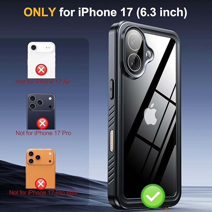 ANTSHARE for iPhone 17 Case, IP68 Waterproof Shockproof Case, - 12 FT Military - Image 2