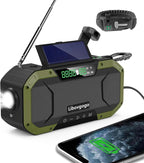 Emergency Radio Waterproof Bluetooth Speaker, Portable AM FM Radio by Libovgogo