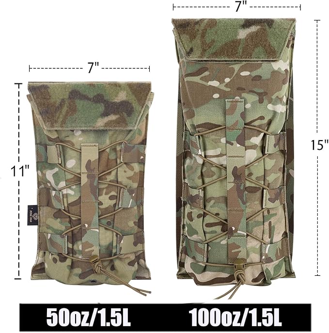 PETAC GEAR 1.5L / 3L Tactical Hydration Pack，Molle Carrier Pouch - Image 3