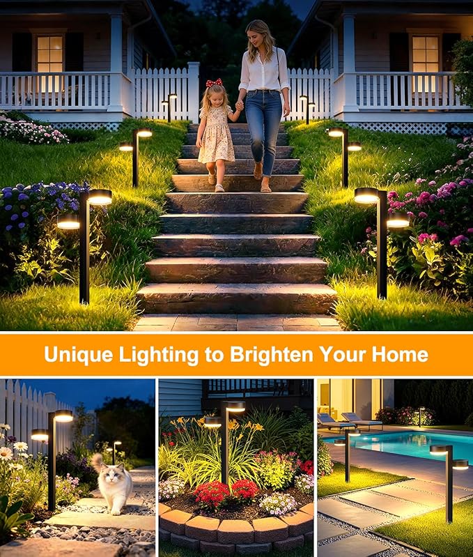 Solar Pathway Lights Outdoor Waterproof, 6 Pack Dual-Head Solar Lights Outdoor - Image 7
