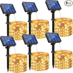 btfarm Solar String Lights for Outside, 6 Pack 198FT 480LED Solar Fairy Lights by btfarmdecorativelighting