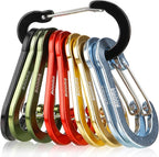 Booms Fishing CC5 Multi-Use Carabiner Clips, 10 Pack 2.7" Small Caribeener Clips by BoomsFishing