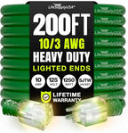 200ft Outdoor/Indoor Extension Cord 10/3 Gauge Ultra Heavy Duty 3 Prong SJTW by LifeSupplyUSA