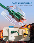 DEWENWILS 25 FT Green Outdoor Tri-Tap Extension Cord Splitter, Halloween - Image 9