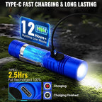 Banral Rechargeable Tactical Flashlights, High Lumens Small Mini USB-C LED - Image 4