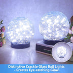 ASOMST 2-Pack Garden Solar Lights Outdoor, Cracked Glass Ball Light Waterproof - Image 6