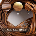 Feyart 32m/105ft 8mm Dark Wood Grain Brown Wicker Repair Kit, PE Rattan Repair - Image 2
