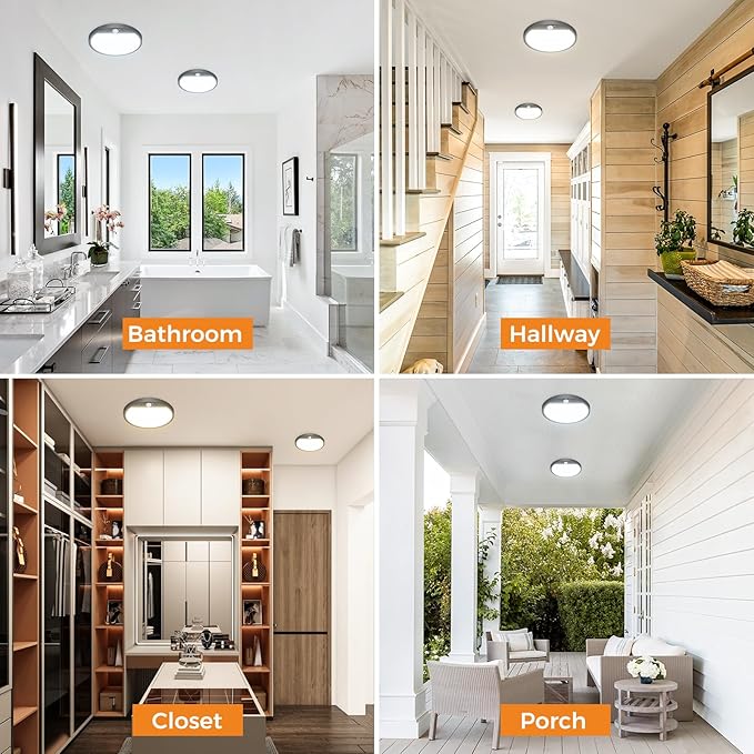 slochi 2Pack Motion Sensor Light Indoor Wired PIR, 3000K/4000K/6500K Closet - Image 6