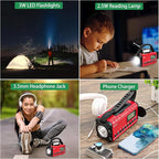 Emergency Weather Radio 10000mAh, Portable Radio - Image 5