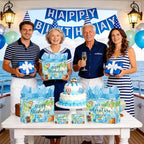 Travel World Map Birthday Gift Bag Double-Sided Let the Adventure Begin Gift - Image 2