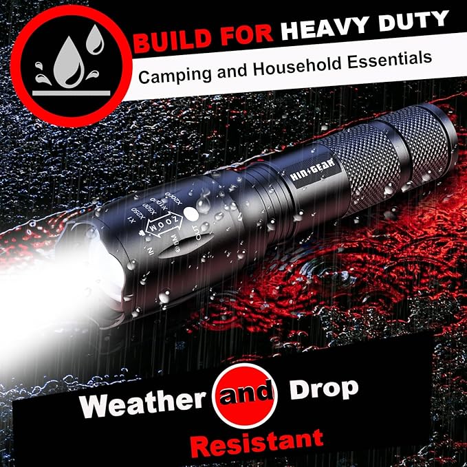 1 Mode Flashlights 10 Pack, Bright Zoomable LED Tactical Flashlight High Lumens - Image 6