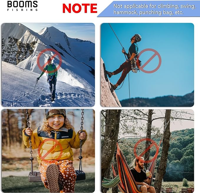 Booms Fishing CC1 Multi-Use Carabiner Clip, 6 Pack Small Caribeener Clips - Image 4