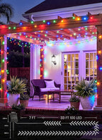 Brightown Solar String Lights Outdoor, 2 Pack Total 80FT 200 LED Solar Powered - Image 5