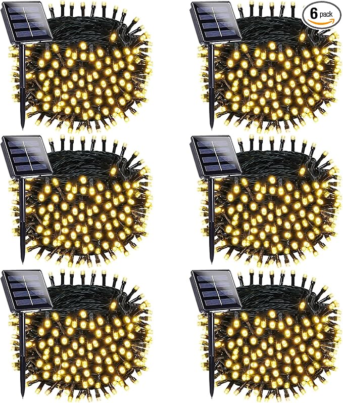 OZS 6 Pack 480LED Solar String Lights by OZS