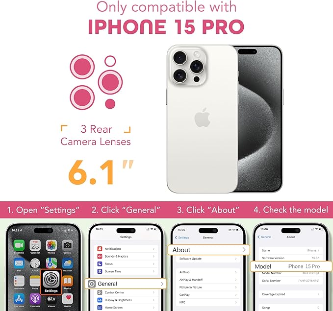 TIESZEN for iPhone 15 Pro Case, Compatible - Image 8