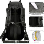 75L Hiking Backpack with Rain Cover Waterproof Camping Backpack Shoes Warehouse - Image 7