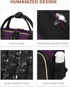 LOVEVOOK Laptop Backpack for Women, 15.6'' Waterproof Nurse Bag Teacher Work - Image 8