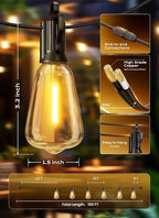 Brightown Outdoor String Lights, 150FT 47+2 LED ST38 LED Patio Lights - Image 7