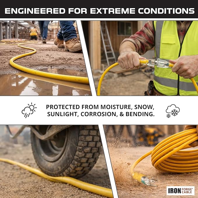 IRON FORGE CABLE 15 Foot Lighted Outdoor Extension Cord - Image 4
