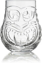 Libbey Tiki Split Glass Tumbler Set, Vintage-Style Quirky Drinking Glasses Set - Image 8