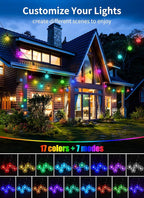 Brightown Outdoor String Lights 58 Feet G40 LED Patio Lights, 27 Plastic Edison - Image 4