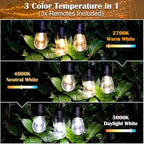 Mlambert 2 Pack Each 48FT 3-Color in 1 Solar String Lights Outdoor, Dimmable - Image 2