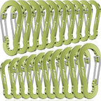 Aluminum Carabiner Clips- Set of 20, Carabiner Clip 2 inch by pulltherfishing