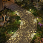 6 Pack Solar Lights Outdoor Garden Decorative Mandala Solar Garden Lights - Image 2