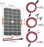 OYMSAE White 20W 12V Solar Panel Battery Charger Portable Waterproof Power - Image 4