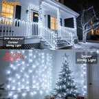 Cool White String Lights Outdoor Christmas Decoration, 66 ft 200 LED Christmas - Image 3