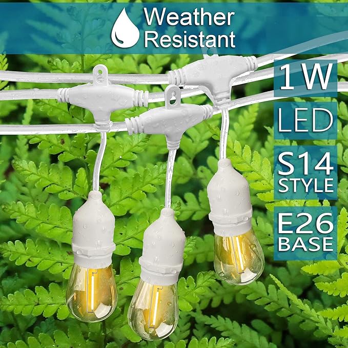 Banord White Outdoor String Lights, Commercial Grade Patio Lights - Image 3