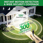 Solar Outdoor Lights Motion Sensor, 2500LM 286 LED Security Flood Lights - Image 4