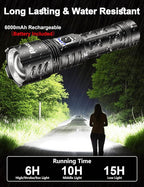 PHIXTON Rechargeable Flashlights High Lumens 10000 Super Bright Long Range - Image 4