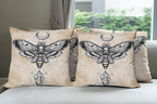 Ambesonne Fantasy Throw Pillow Cushion Case Pack of 4, Dead Head Hawk Moth Luna by Ambesonne